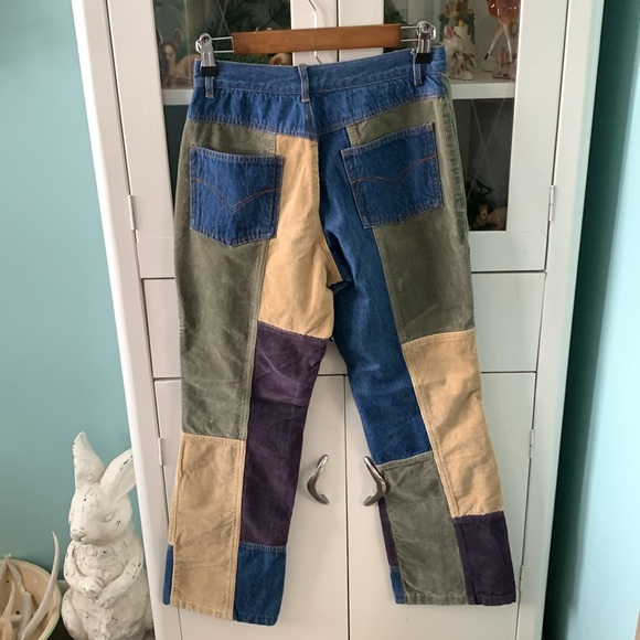 Rainbow Colorful Patchwork jeans vintage sz 6 euc - Picture 3 of 12